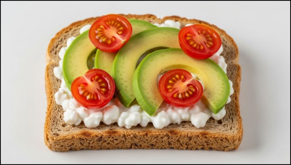slice of whole-grain toast topped