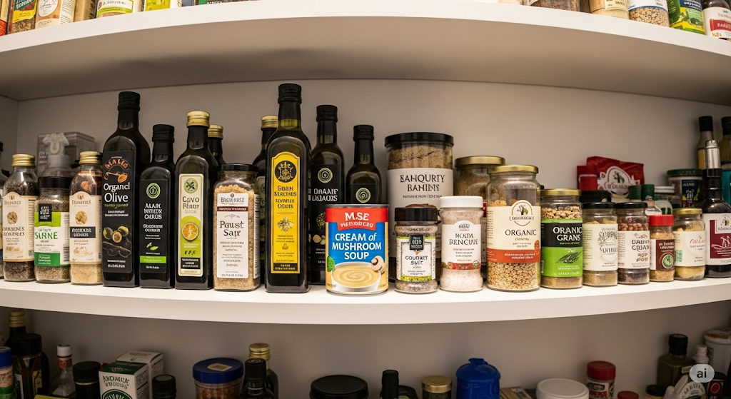 well-stocked pantry