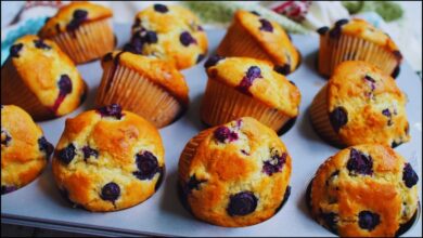 White Chocolate Blueberry Muffins