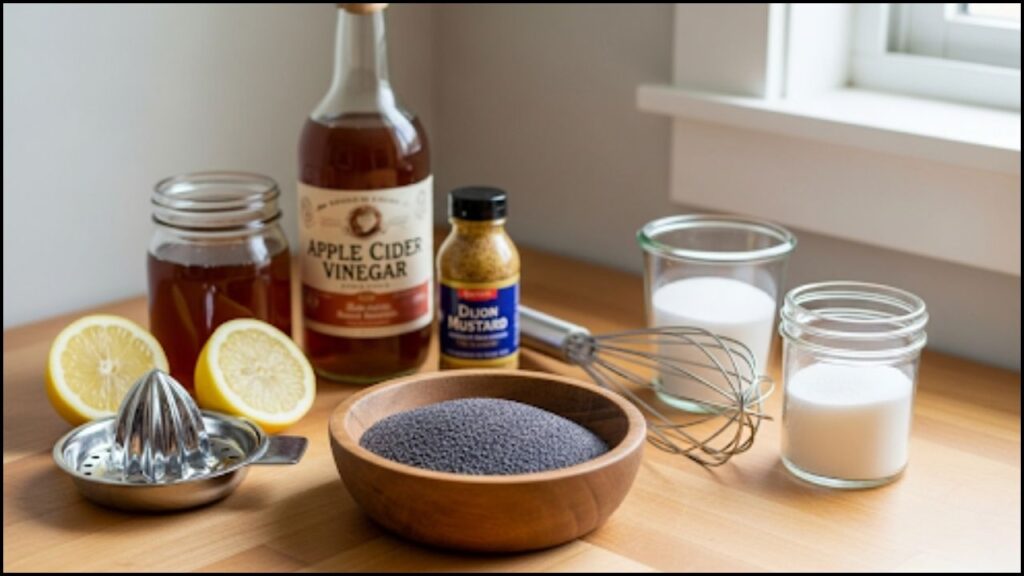 Ingredients for Homemade Poppy Seed Dressing