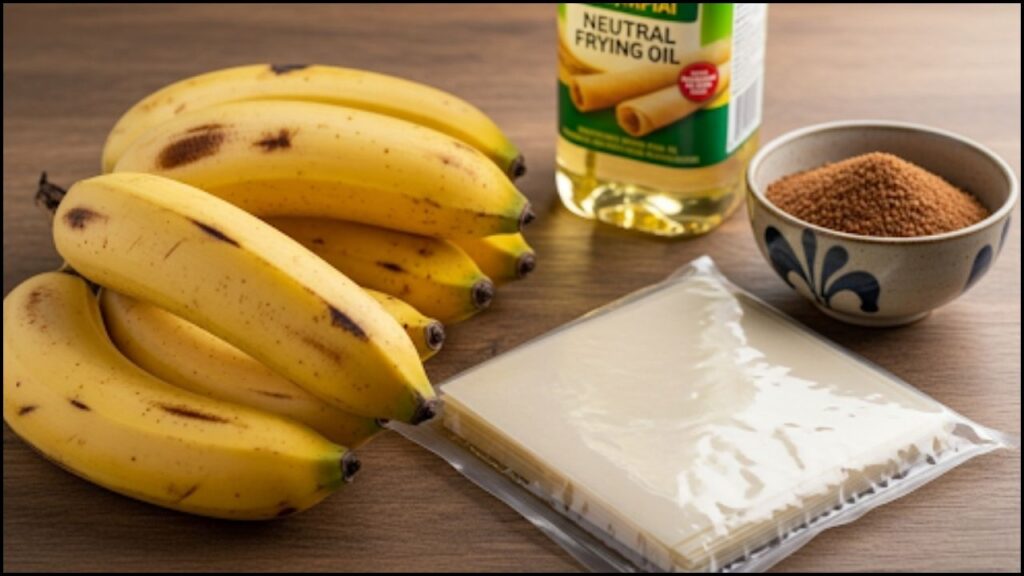 Ingredients for Banana Lumpia