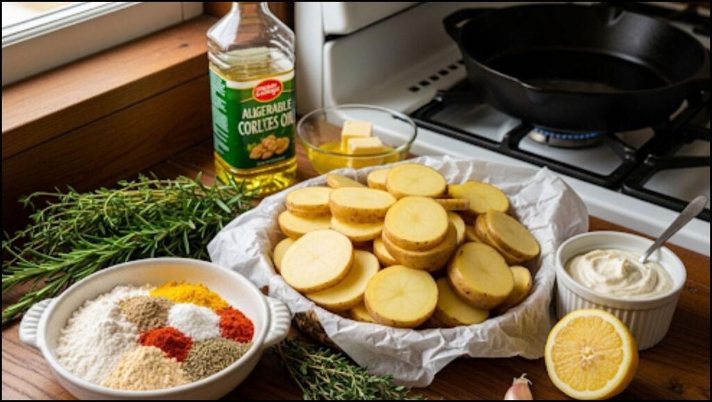 Ingredients for Crispy Potato Mojos