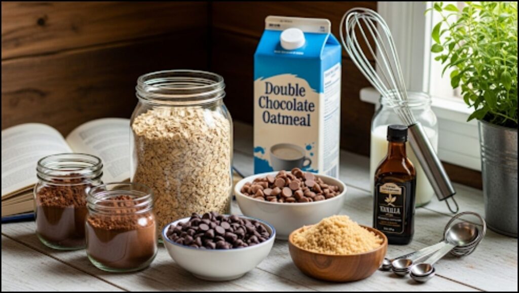 Ingredients for Double Chocolate Oatmeal