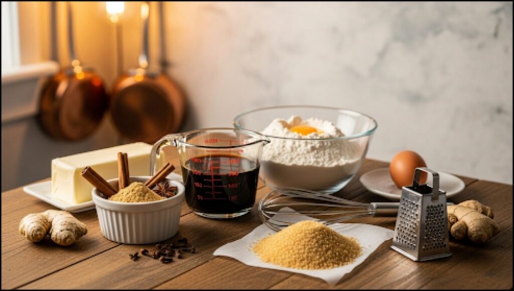 Ingredients for Gingerbread Loaf Recipe