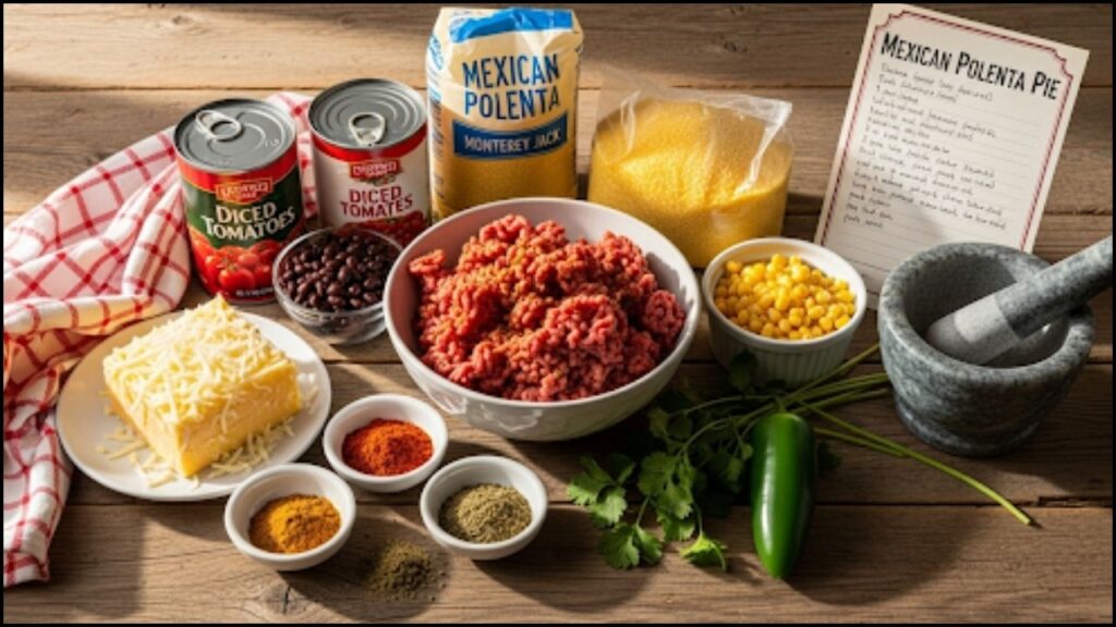 Ingredients for Mexican Polenta Pie