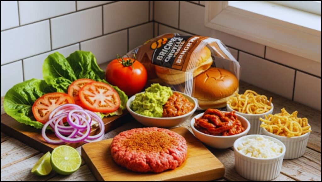 Ingredients for Southwest Chipotle Burgers