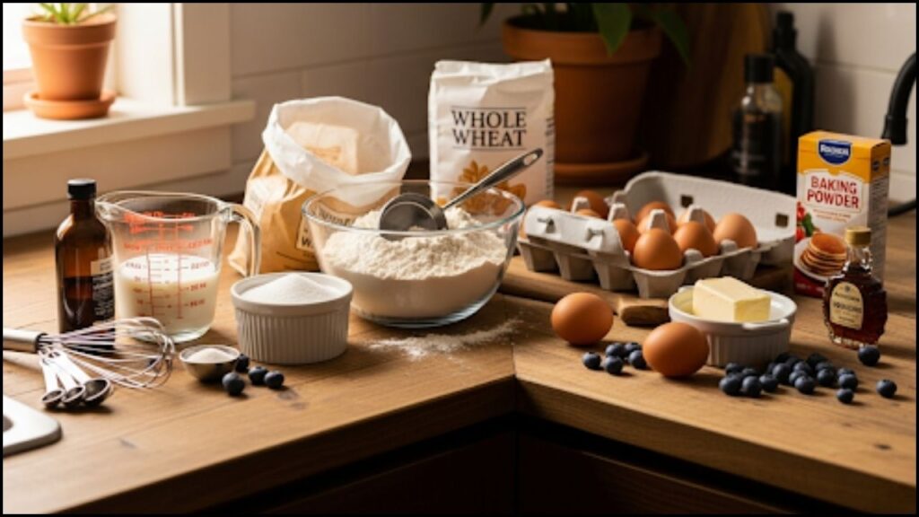 Ingredients for Whole Wheat Pancakes