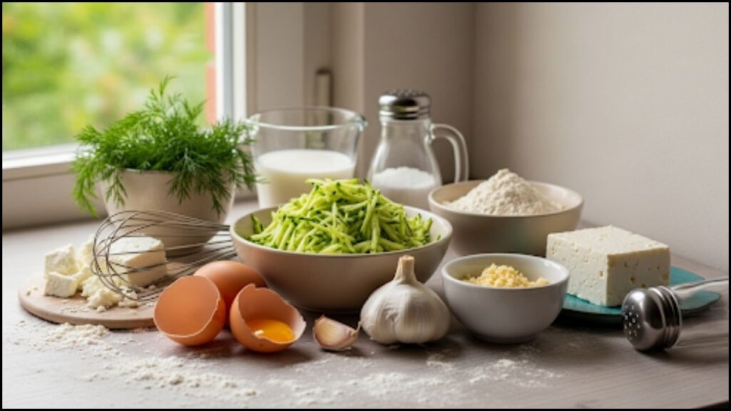 Ingredients for Zucchini Pancakes