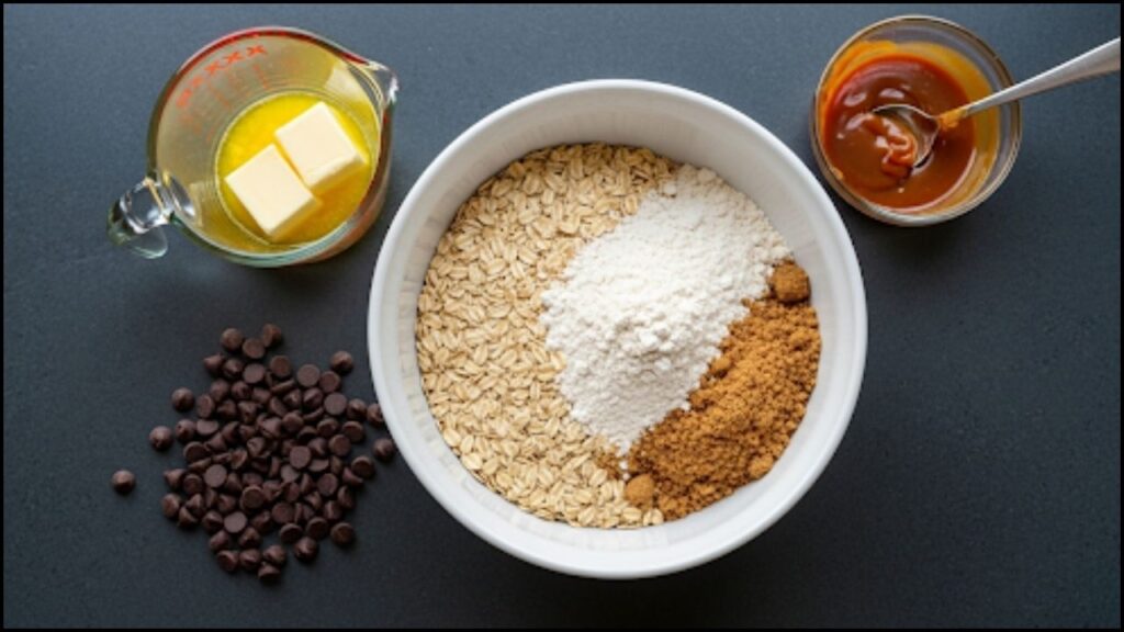 Ingredients for the oatmeal bars