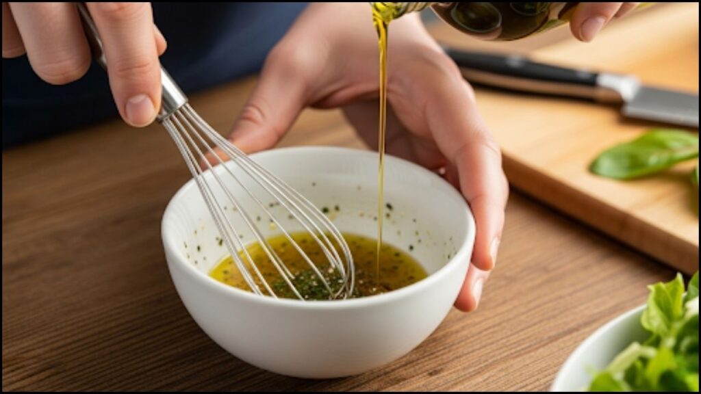 Preparing vinaigrette