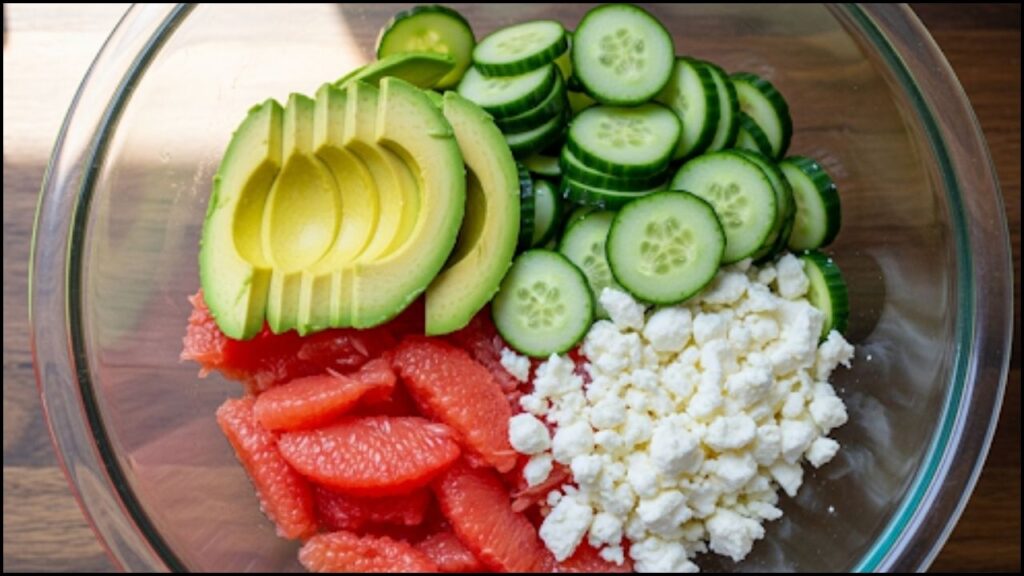 Ready to tossed sliced ingredients