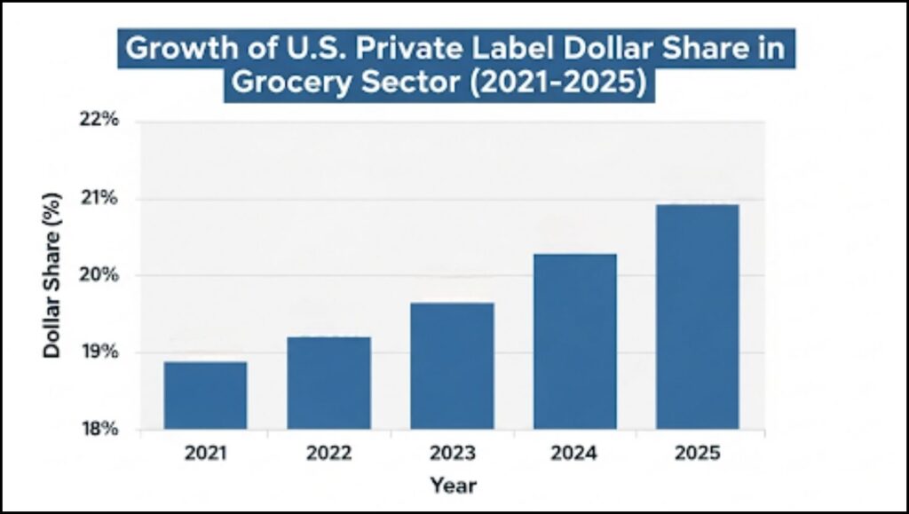 U.S. private label dollar share