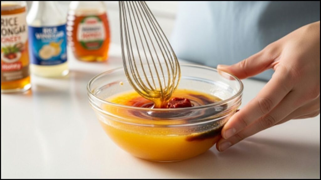 Whisking Wet Ingredients for Sauce