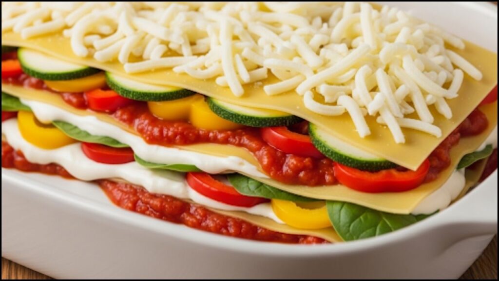 assembled and unbaked lasagna