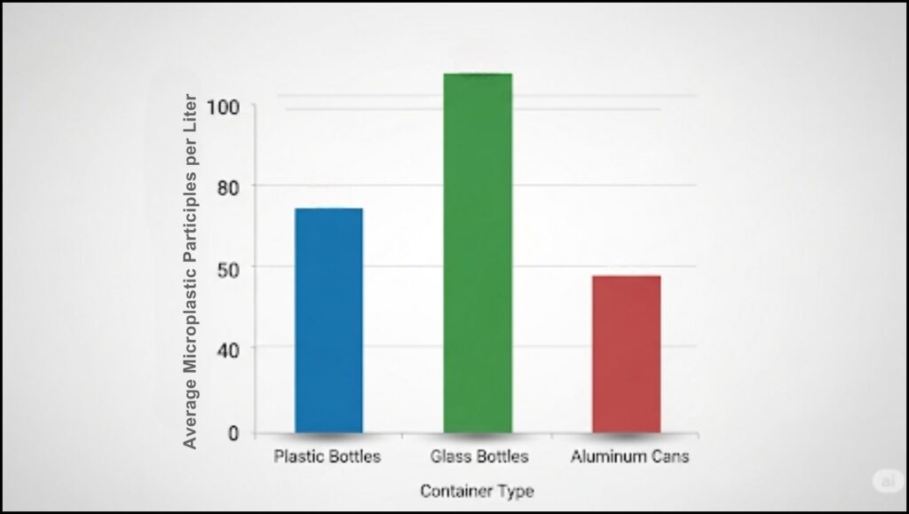 average number of microplastic particles