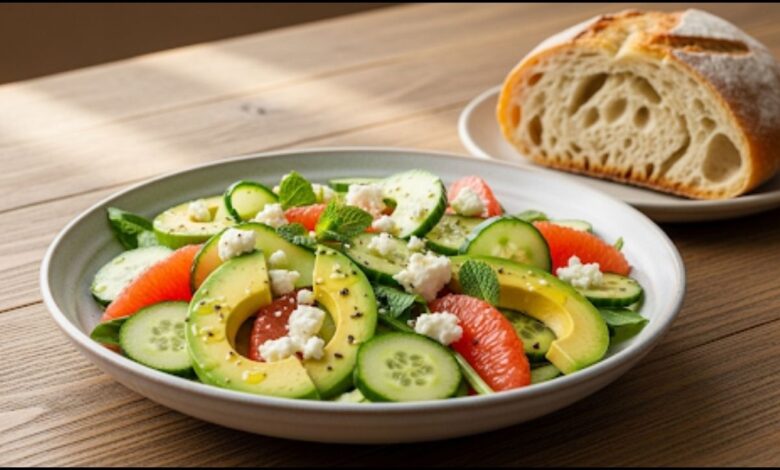Avocado Cucumber Grapefruit Salad