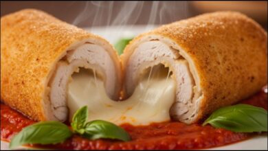 Baked Mozzarella Chicken Rolls