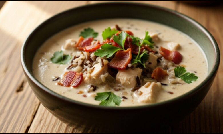Chicken Bacon Wild Rice Soup