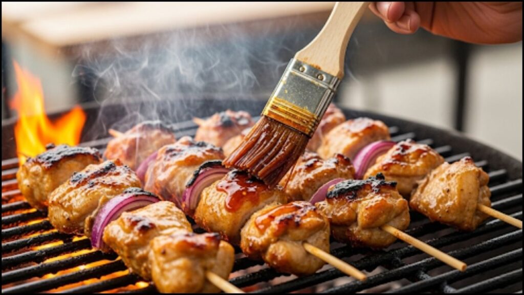 chicken is sizzling