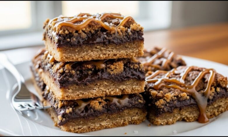 Chocolate Caramel Oatmeal Bars