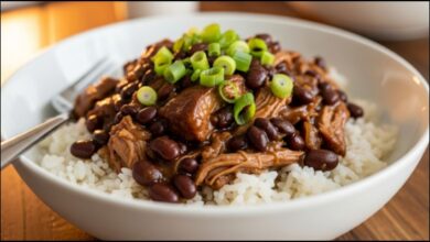 Crockpot Pork Adobo with Black Beans