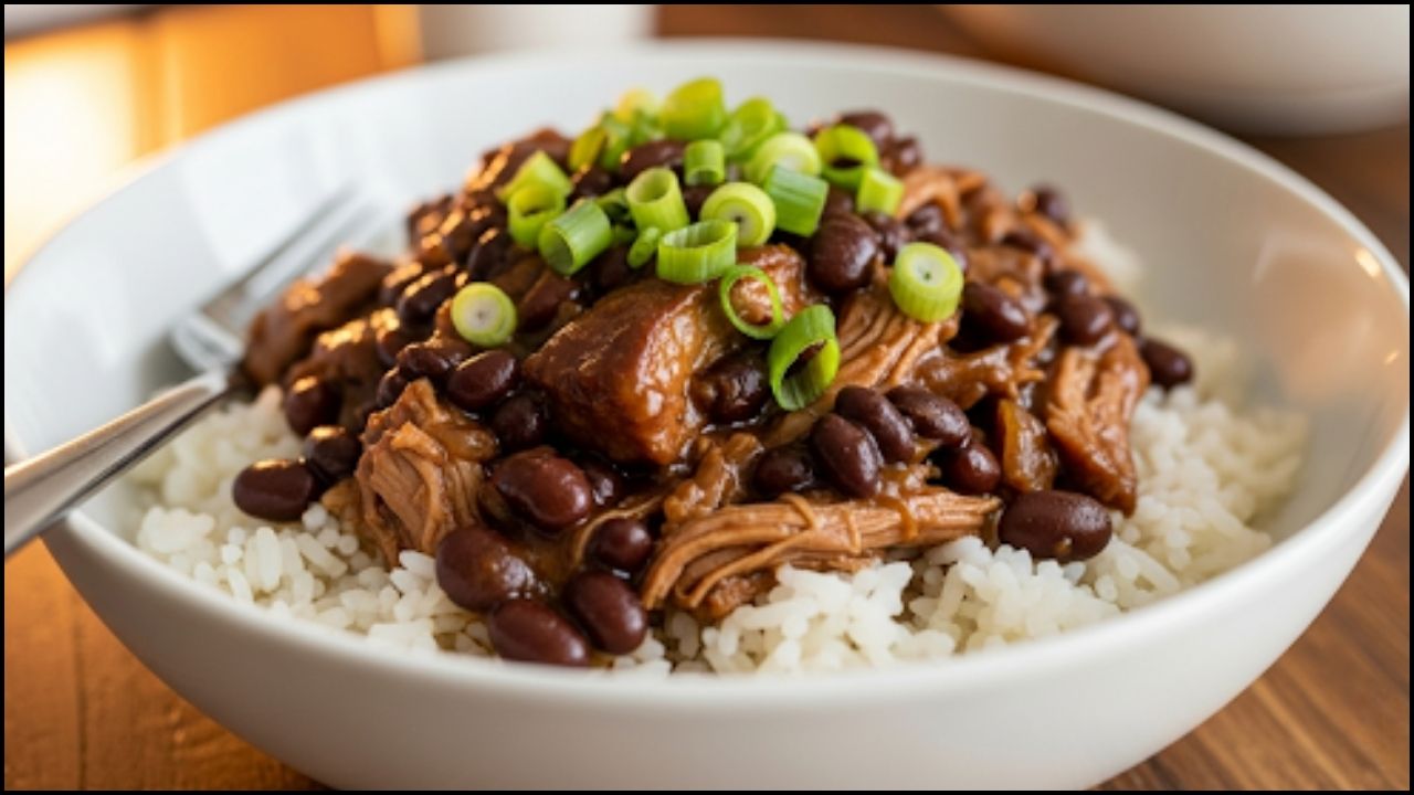 Crockpot Pork Adobo with Black Beans