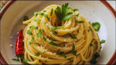 Garlic Butter Spaghetti with Herbs