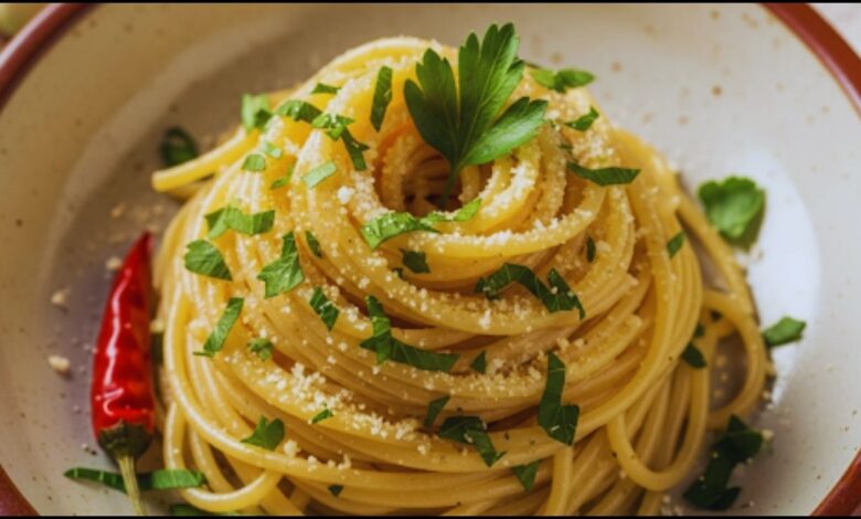 Garlic Butter Spaghetti with Herbs