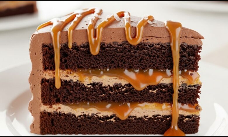 Gooey Chocolate Caramel Cake