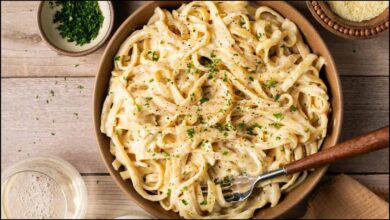 Healthy Fettuccine Alfredo