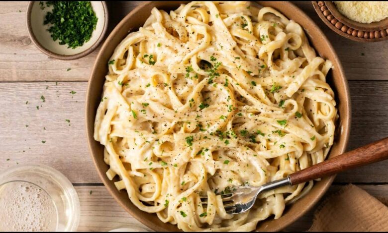 Healthy Fettuccine Alfredo