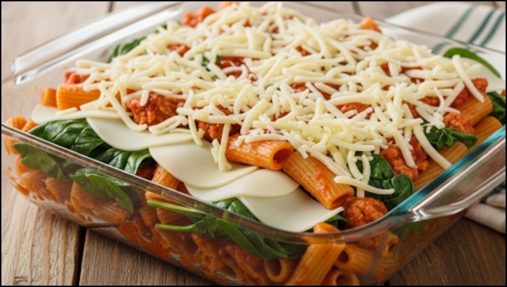 layered in a baking dish