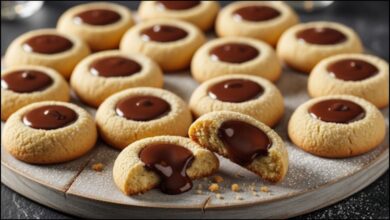 Mini Chocolate Thumbprint Cookies