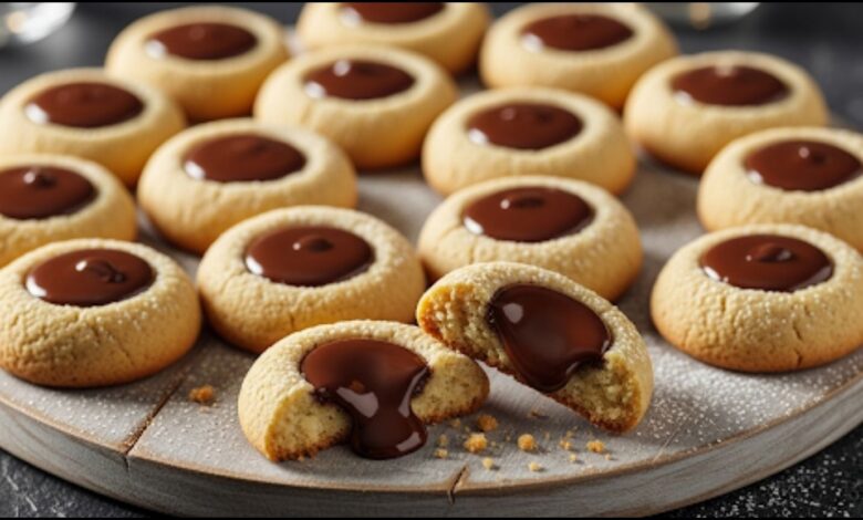 Mini Chocolate Thumbprint Cookies