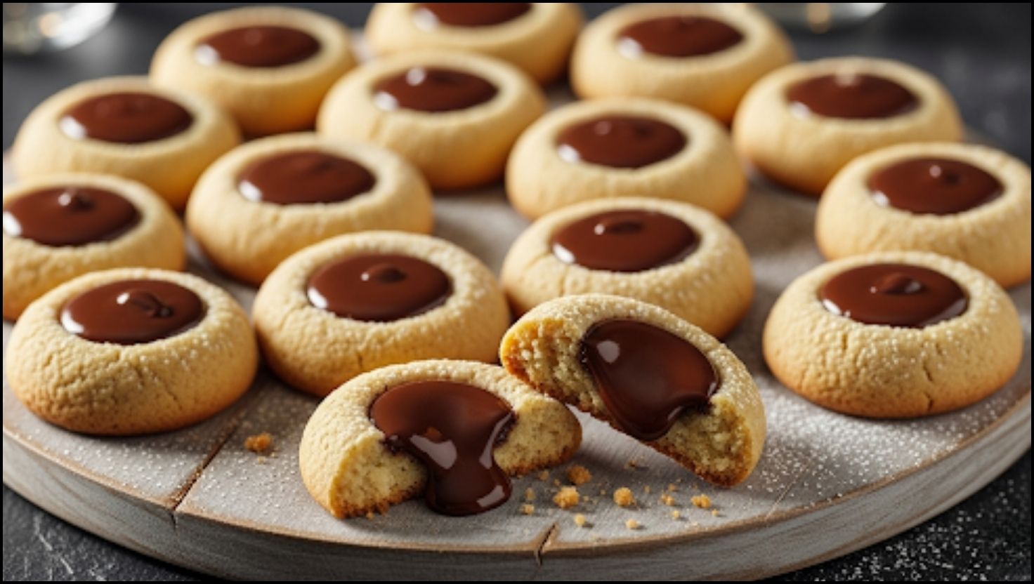 Mini Chocolate Thumbprint Cookies