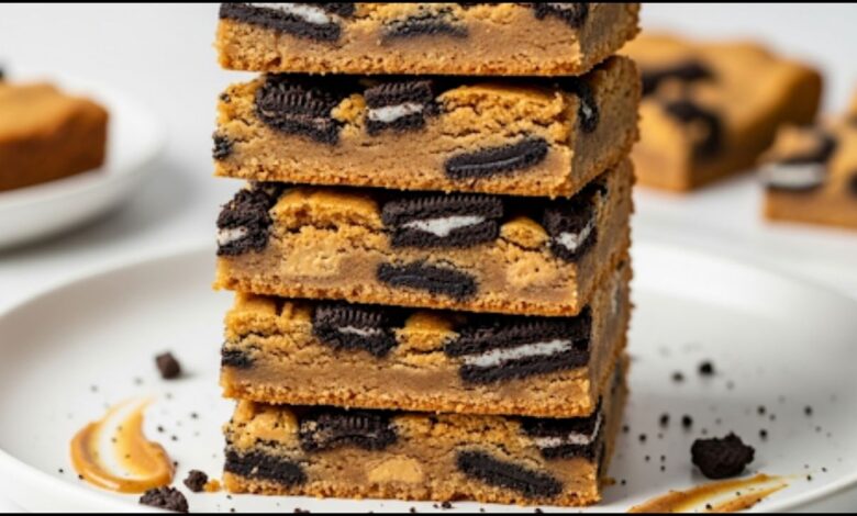 Peanut Butter Oreo Blondies