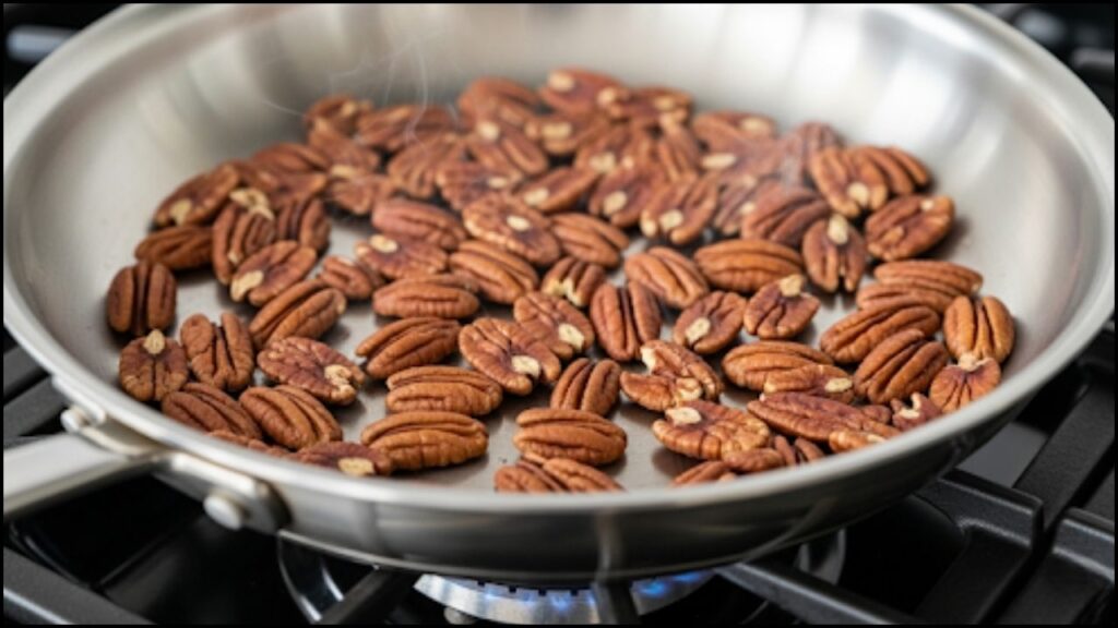 pecans toasting