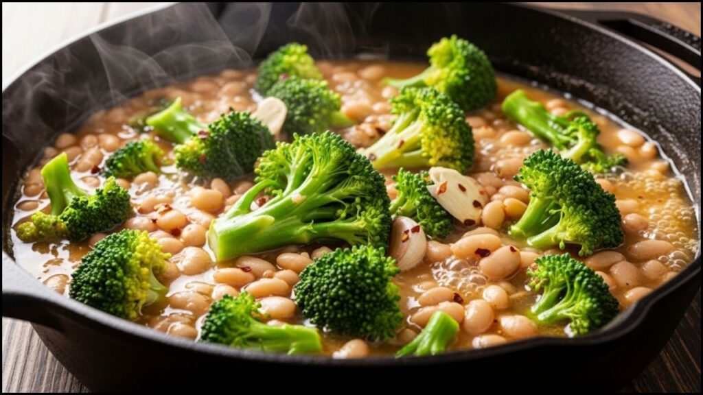 simmering mixture