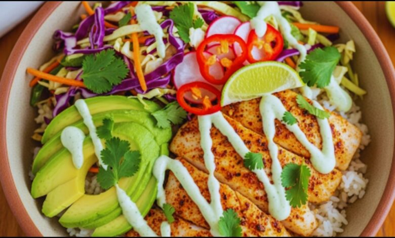 Spicy Fish Taco Bowls