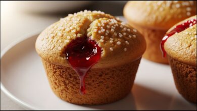 Strawberry Jam Muffins