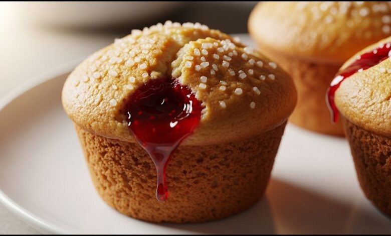 Strawberry Jam Muffins
