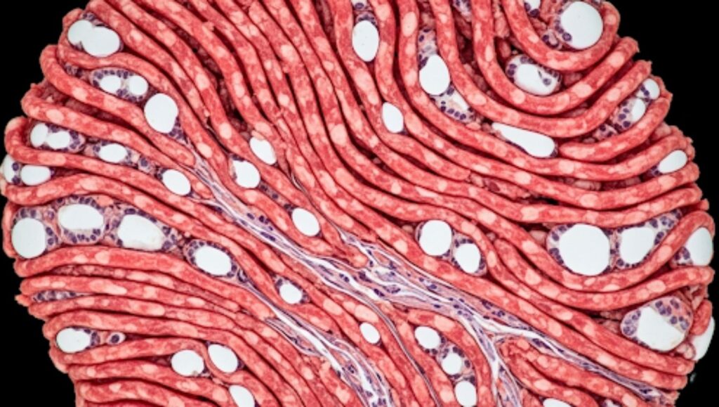 structure of ground beef