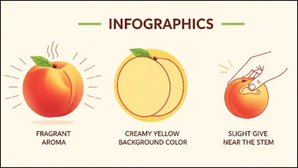 three key signs of a ripe peach