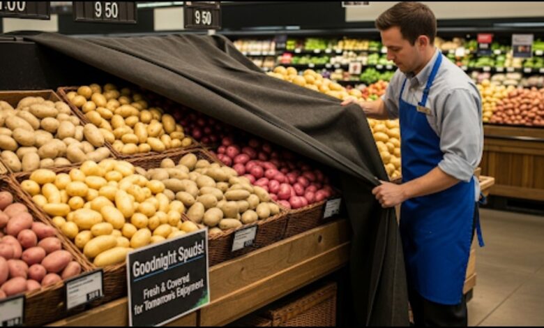 Tucking in Potatoes at Night