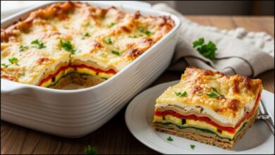 Whole Wheat Roasted Veggie Lasagna
