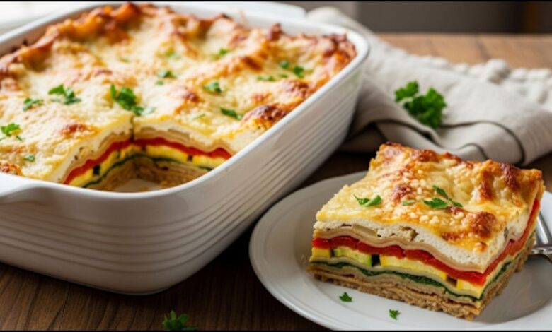 Whole Wheat Roasted Veggie Lasagna