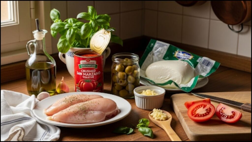 Ingredients for Chicken Pizzaiola