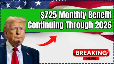 $725 Monthly Benefit Continuing Through 2026