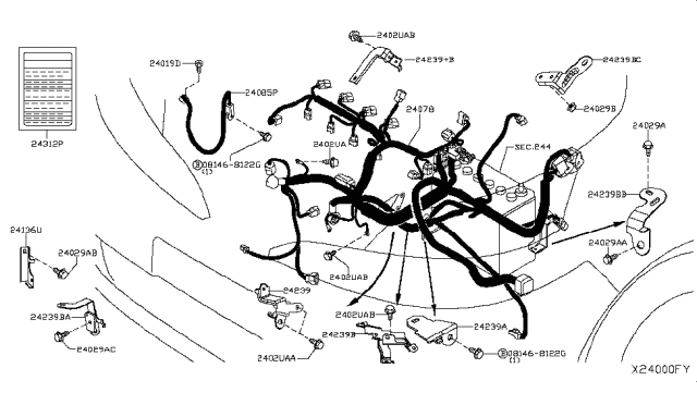 Fuel−pump wiring harness location in Nissan NV 200