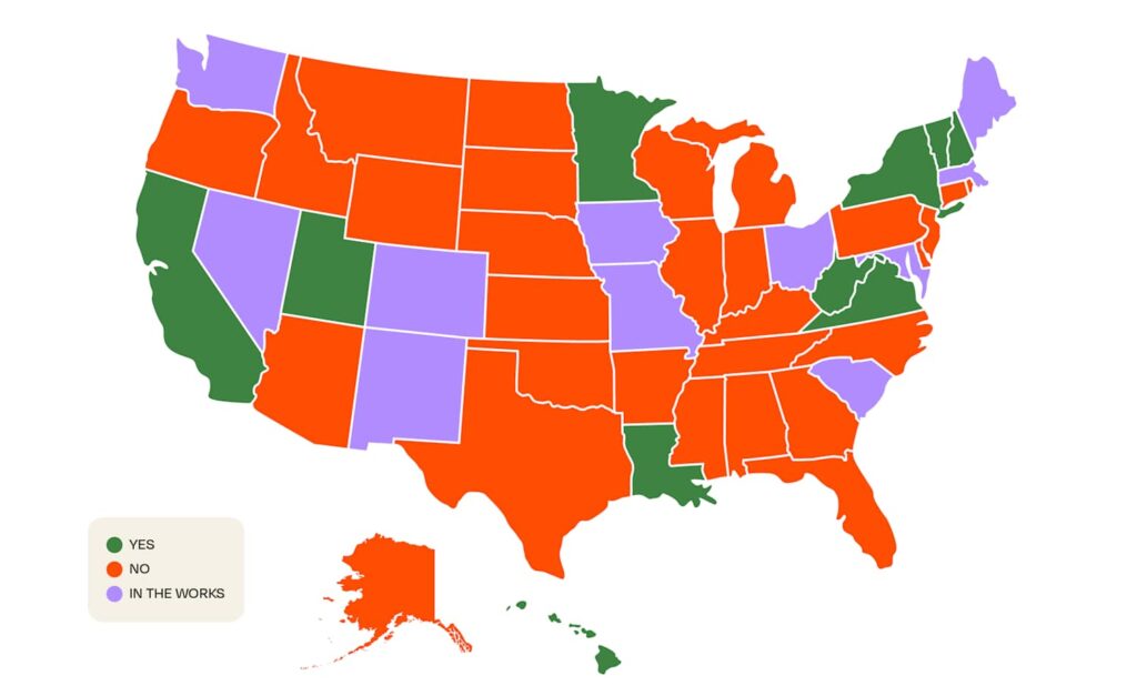 Map of the United States showing expected state timelines for SNAP reapplication rollout